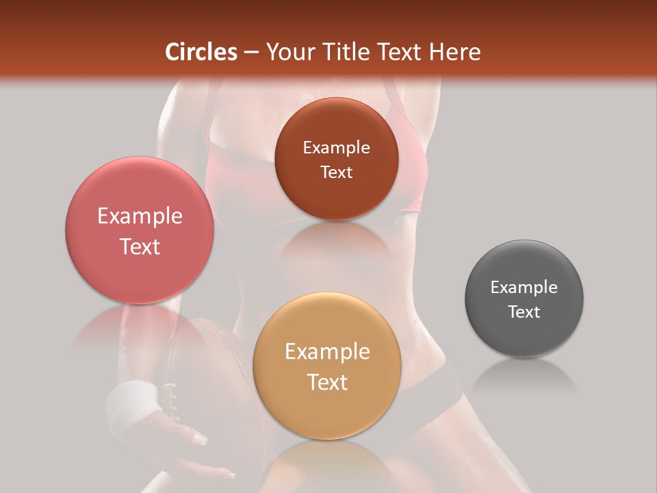 Woman With Football After A Workout PowerPoint Template