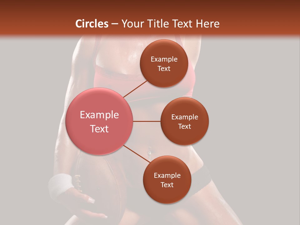 Woman With Football After A Workout PowerPoint Template