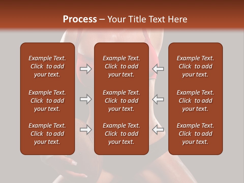 Woman With Football After A Workout PowerPoint Template