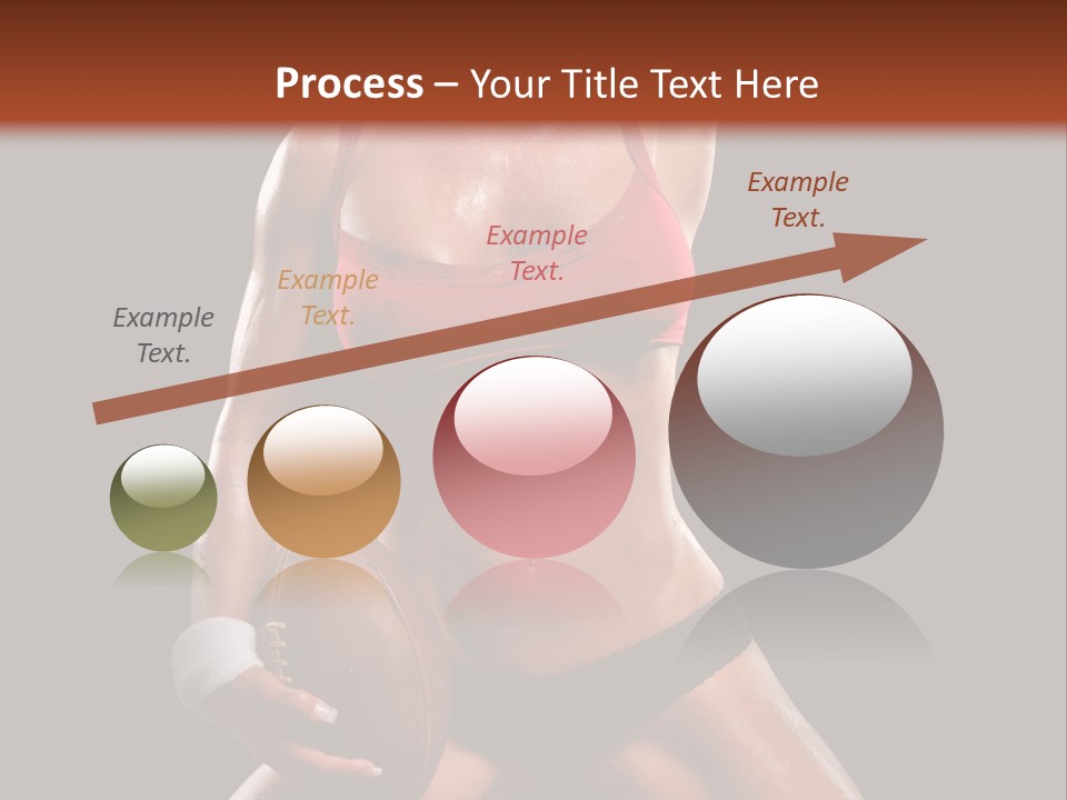 Woman With Football After A Workout PowerPoint Template