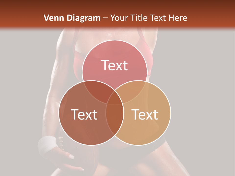 Woman With Football After A Workout PowerPoint Template