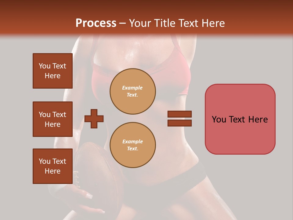 Woman With Football After A Workout PowerPoint Template