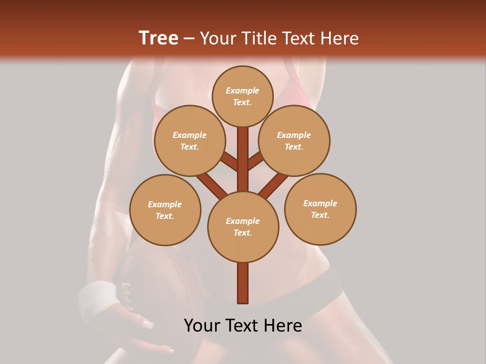 Woman With Football After A Workout PowerPoint Template