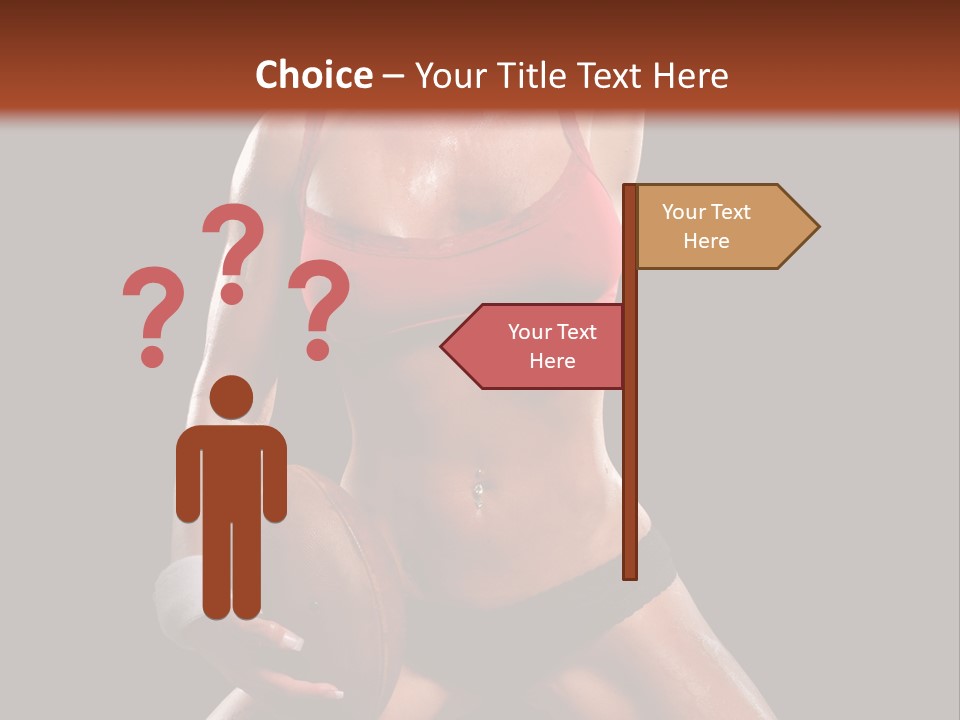 Woman With Football After A Workout PowerPoint Template