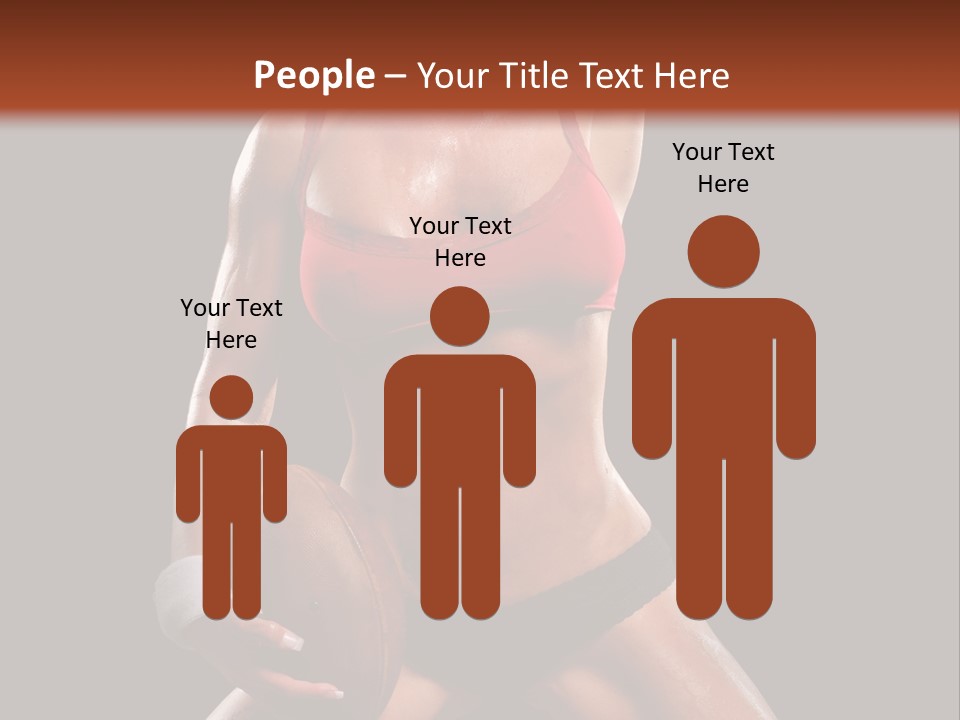 Woman With Football After A Workout PowerPoint Template