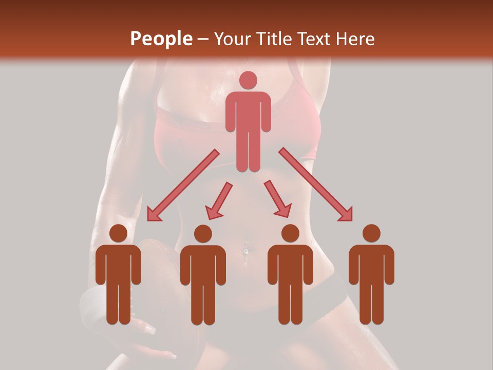 Woman With Football After A Workout PowerPoint Template