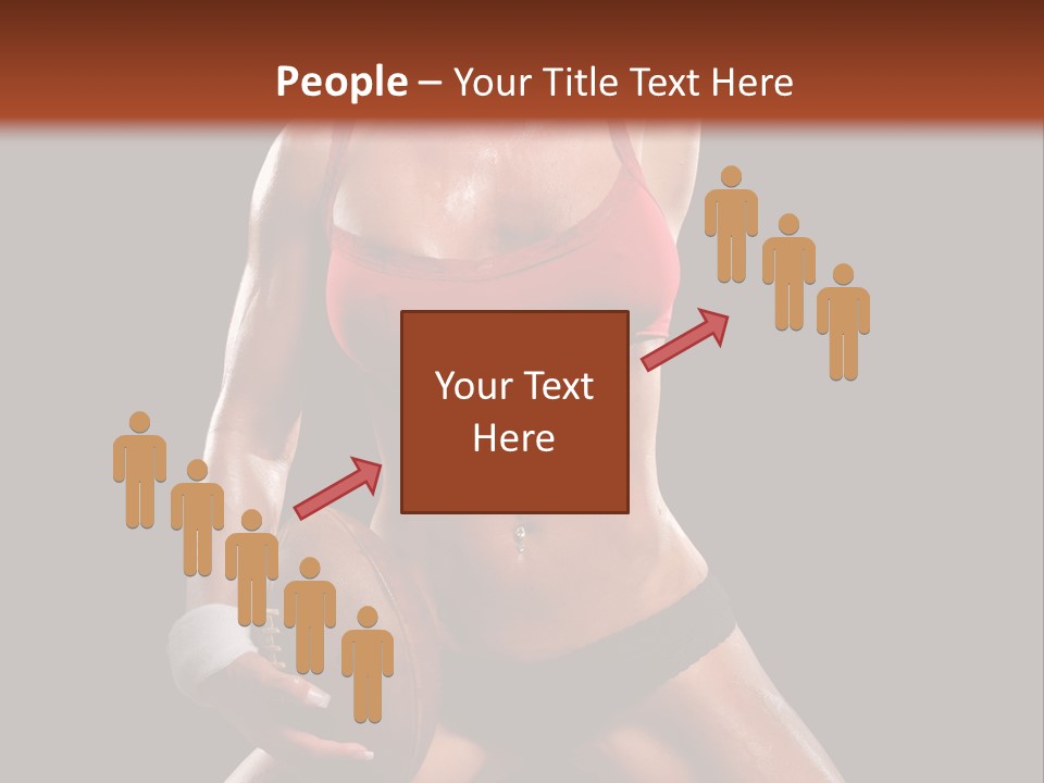 Woman With Football After A Workout PowerPoint Template