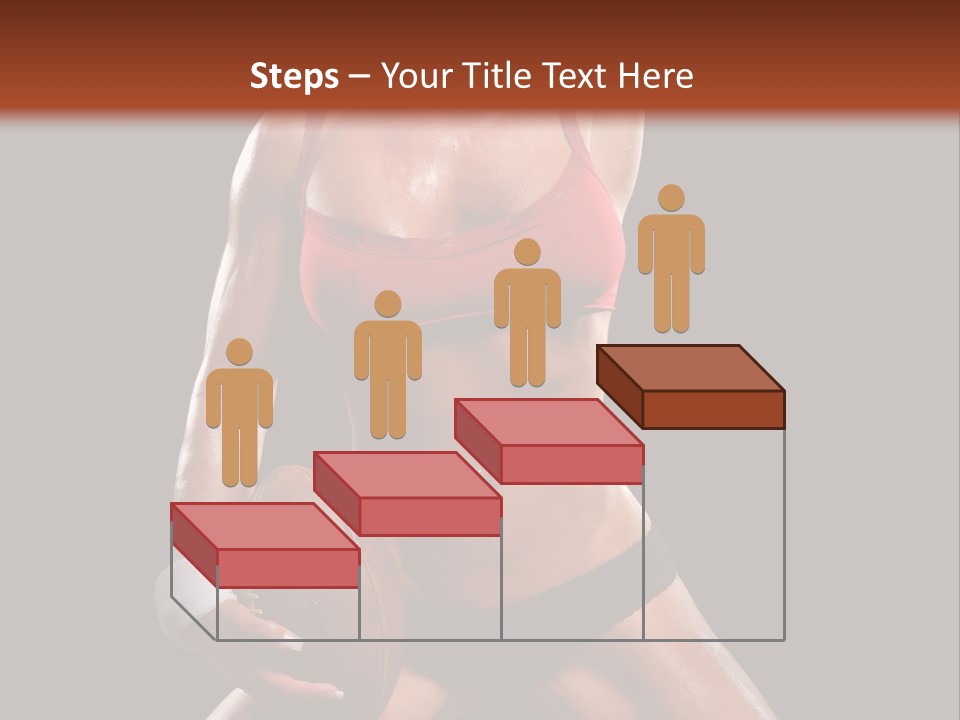 Woman With Football After A Workout PowerPoint Template