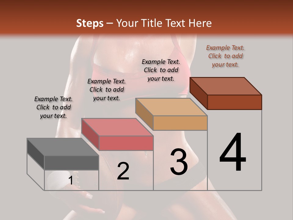 Woman With Football After A Workout PowerPoint Template