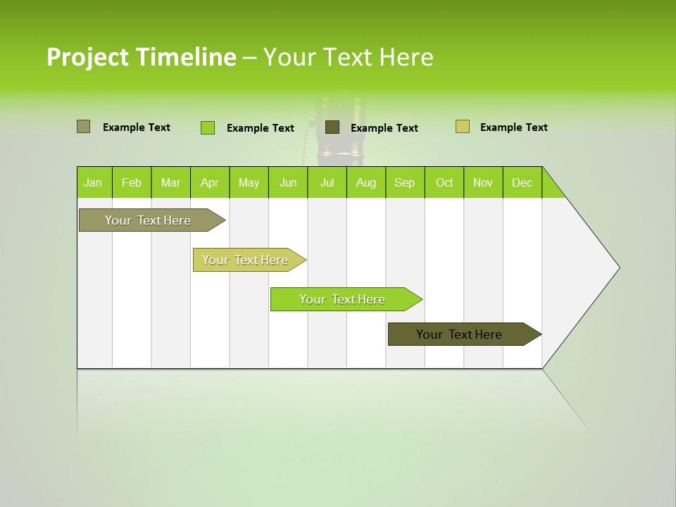 Energy-Efficient Cfl Bulb Shining At Center From A Simple Brass Fixture. Green Background Slightly Textured. PowerPoint Template