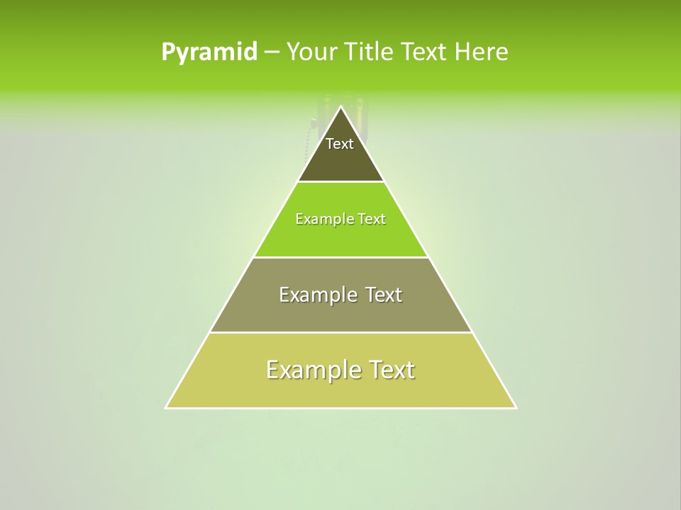 Energy-Efficient Cfl Bulb Shining At Center From A Simple Brass Fixture. Green Background Slightly Textured. PowerPoint Template