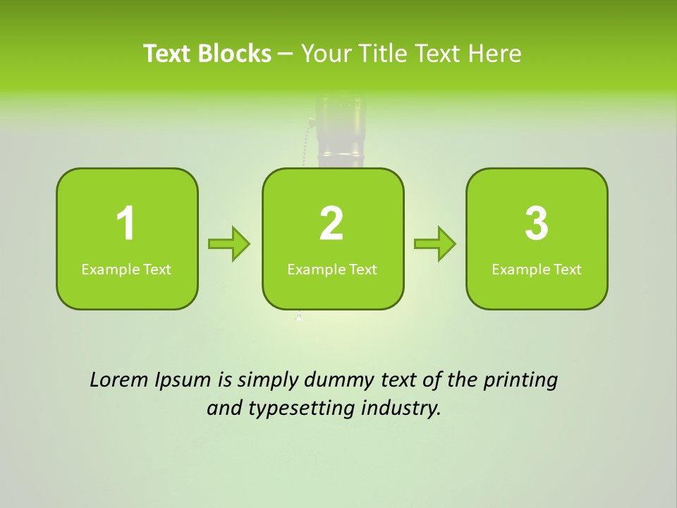 Energy-Efficient Cfl Bulb Shining At Center From A Simple Brass Fixture. Green Background Slightly Textured. PowerPoint Template