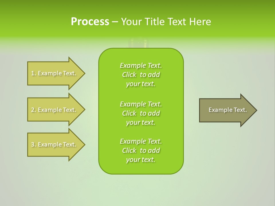 Energy-Efficient Cfl Bulb Shining At Center From A Simple Brass Fixture. Green Background Slightly Textured. PowerPoint Template