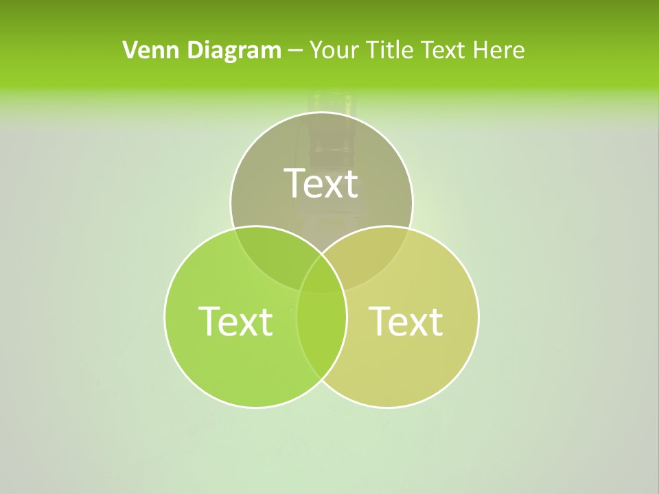 Energy-Efficient Cfl Bulb Shining At Center From A Simple Brass Fixture. Green Background Slightly Textured. PowerPoint Template