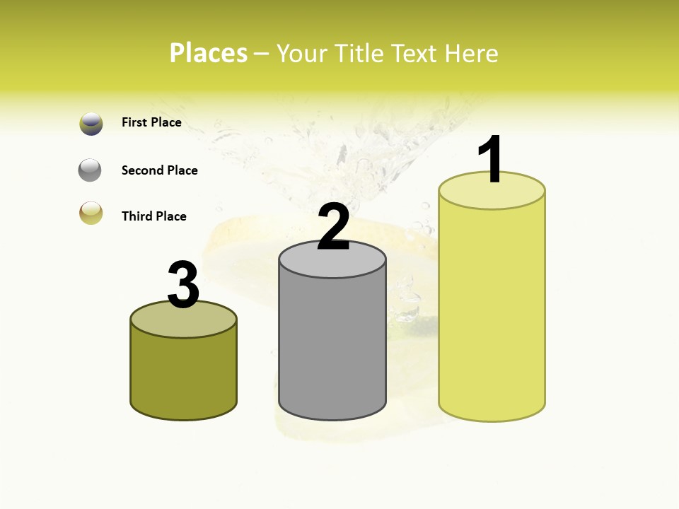 Lemon And Lime Dropped With A Splash Into Water PowerPoint Template