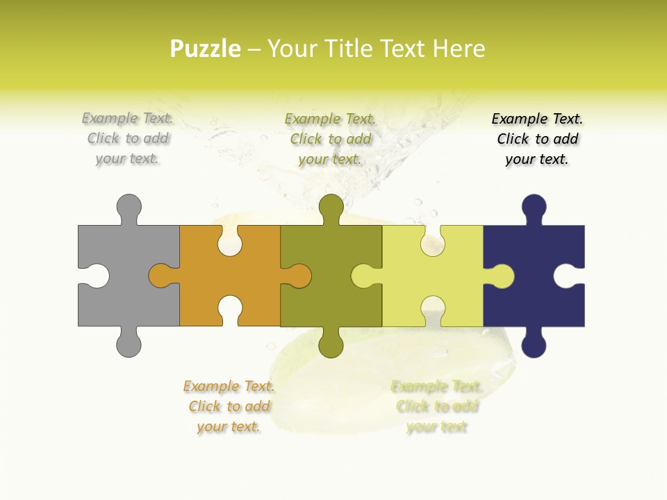 Lemon And Lime Dropped With A Splash Into Water PowerPoint Template