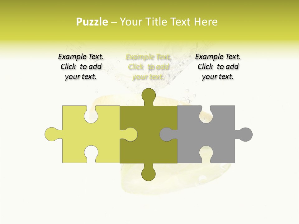 Lemon And Lime Dropped With A Splash Into Water PowerPoint Template