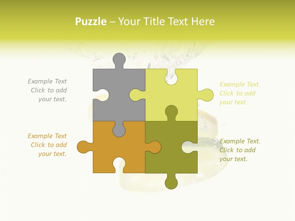 Lemon And Lime Dropped With A Splash Into Water PowerPoint Template