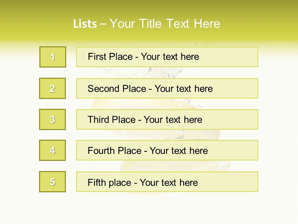 Lemon And Lime Dropped With A Splash Into Water PowerPoint Template