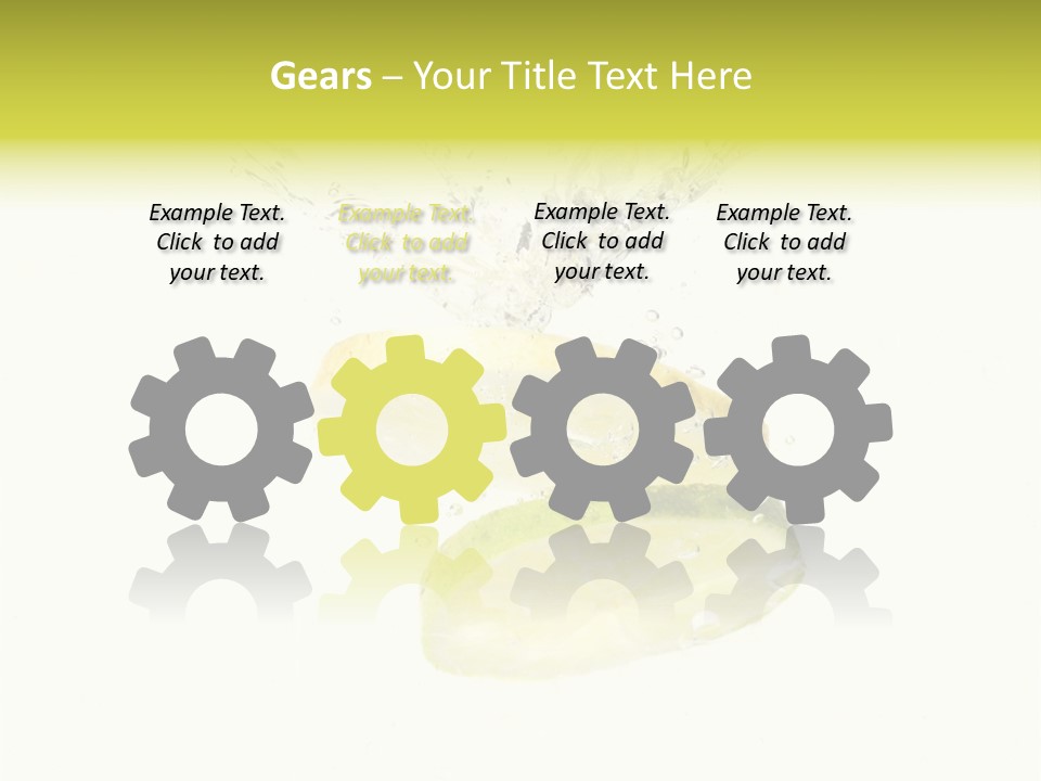 Lemon And Lime Dropped With A Splash Into Water PowerPoint Template