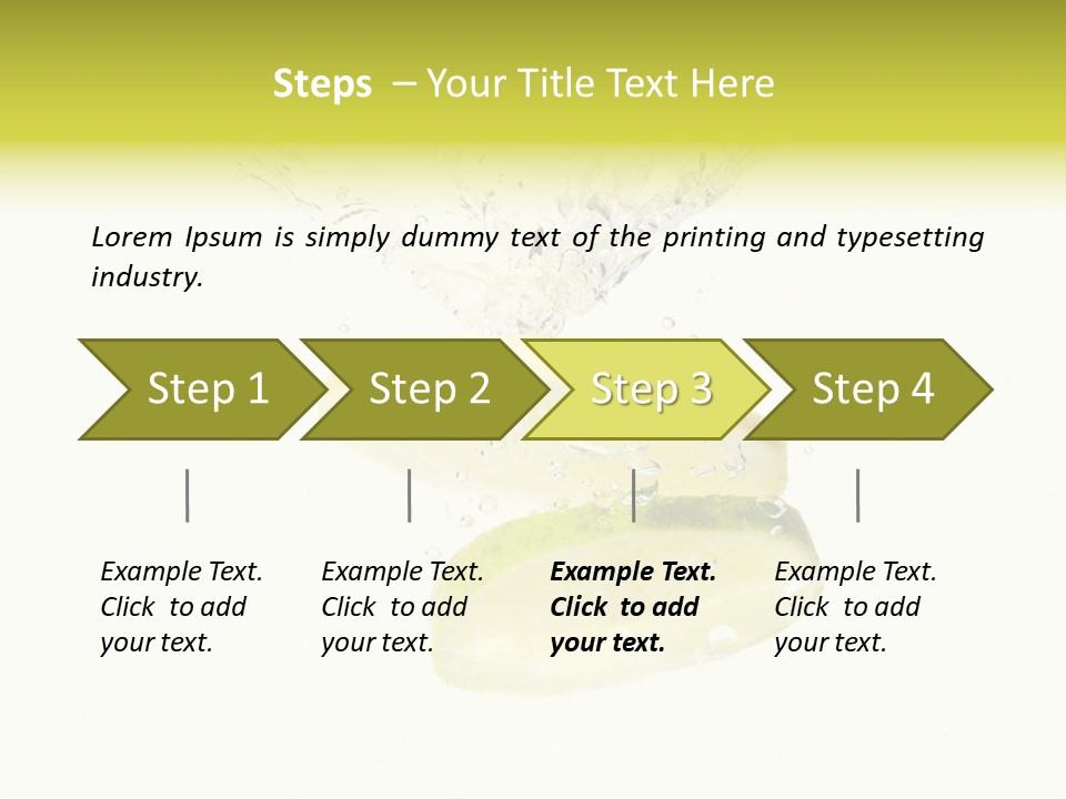 Lemon And Lime Dropped With A Splash Into Water PowerPoint Template