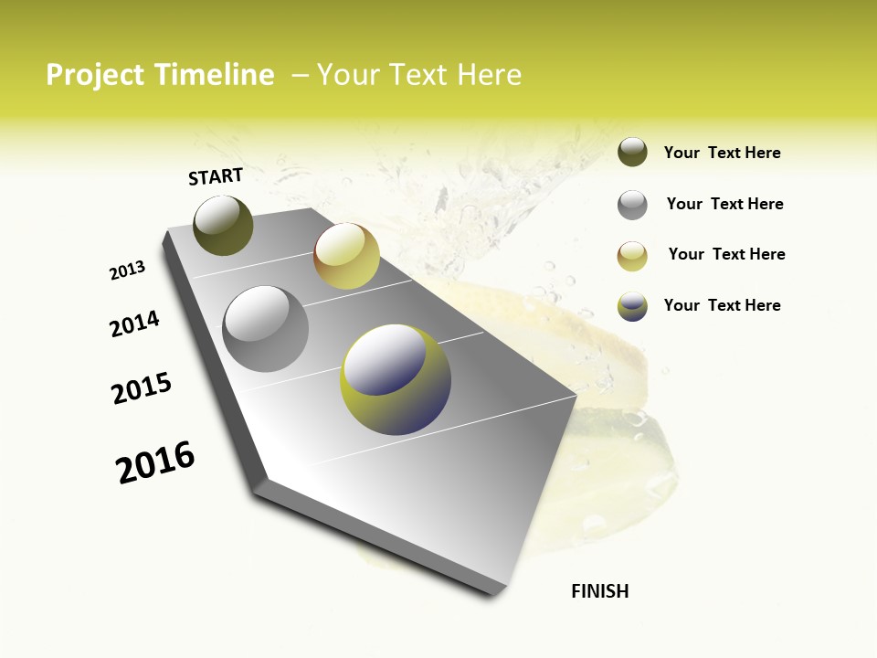 Lemon And Lime Dropped With A Splash Into Water PowerPoint Template