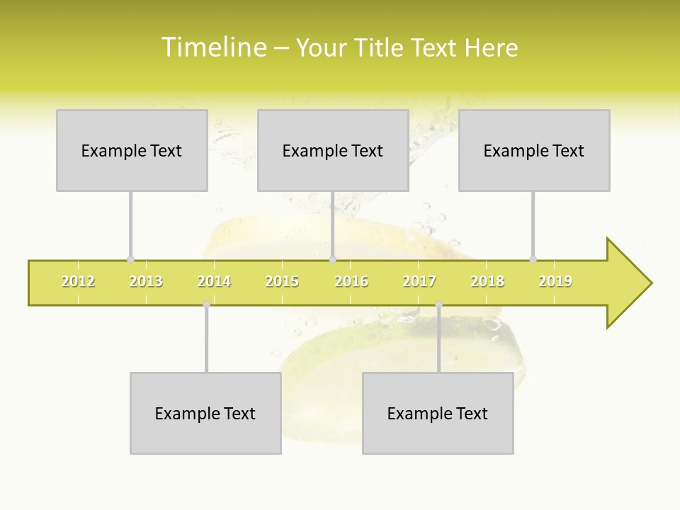 Lemon And Lime Dropped With A Splash Into Water PowerPoint Template