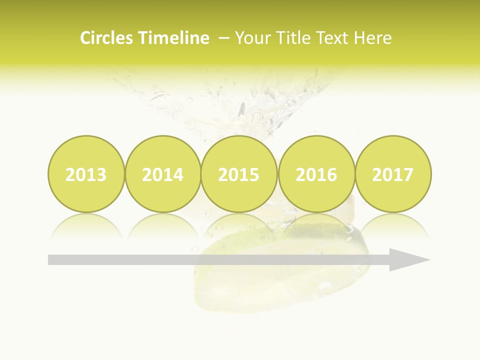 Lemon And Lime Dropped With A Splash Into Water PowerPoint Template