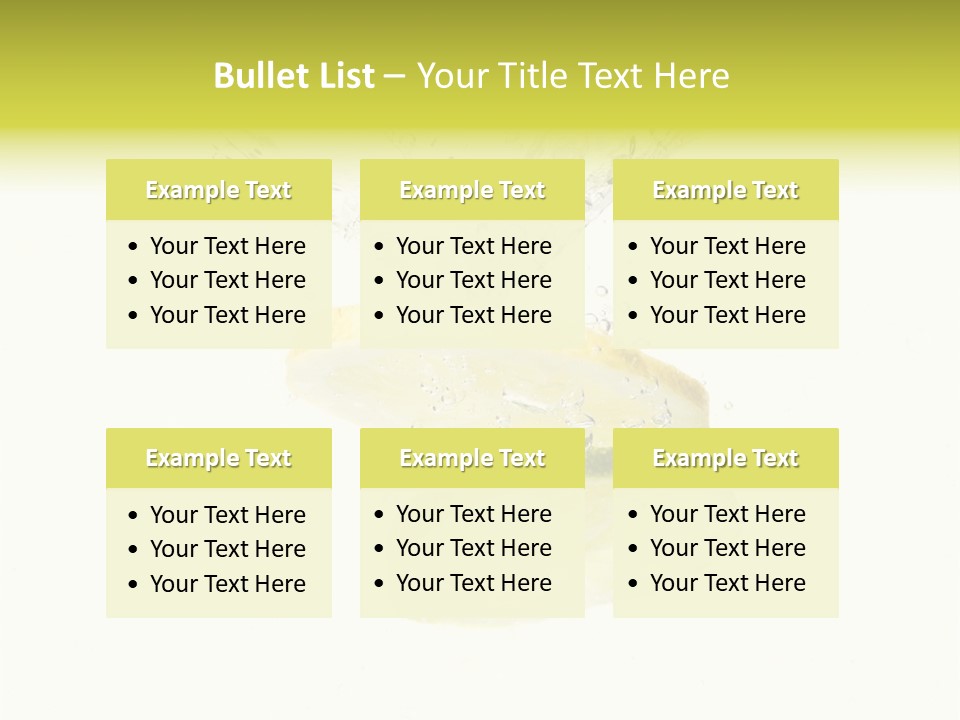 Lemon And Lime Dropped With A Splash Into Water PowerPoint Template