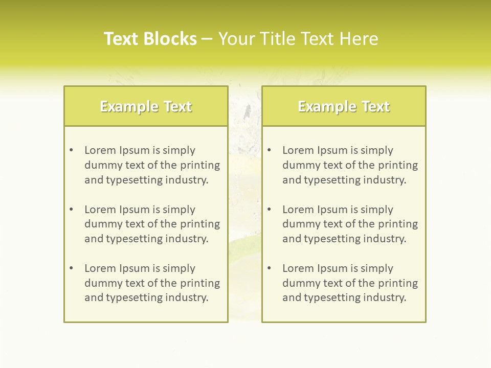 Lemon And Lime Dropped With A Splash Into Water PowerPoint Template