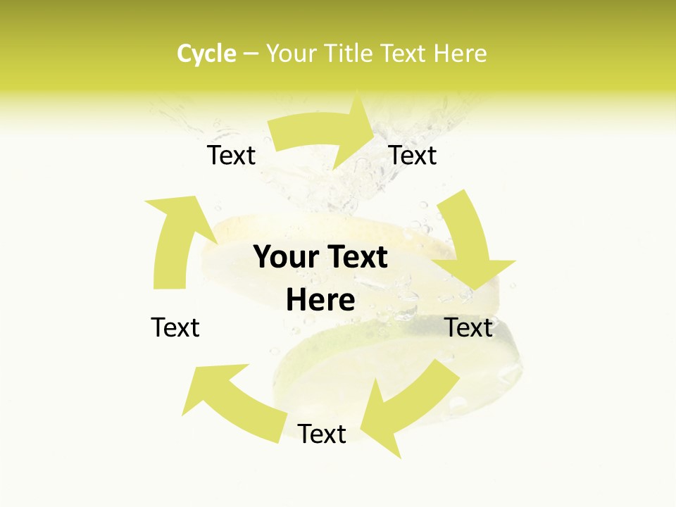 Lemon And Lime Dropped With A Splash Into Water PowerPoint Template