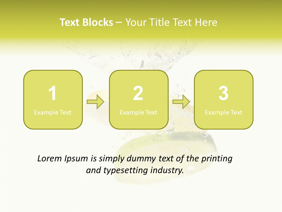 Lemon And Lime Dropped With A Splash Into Water PowerPoint Template