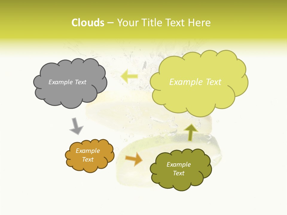 Lemon And Lime Dropped With A Splash Into Water PowerPoint Template