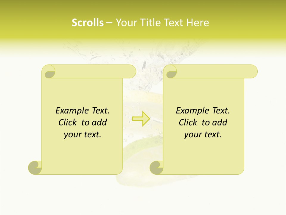Lemon And Lime Dropped With A Splash Into Water PowerPoint Template
