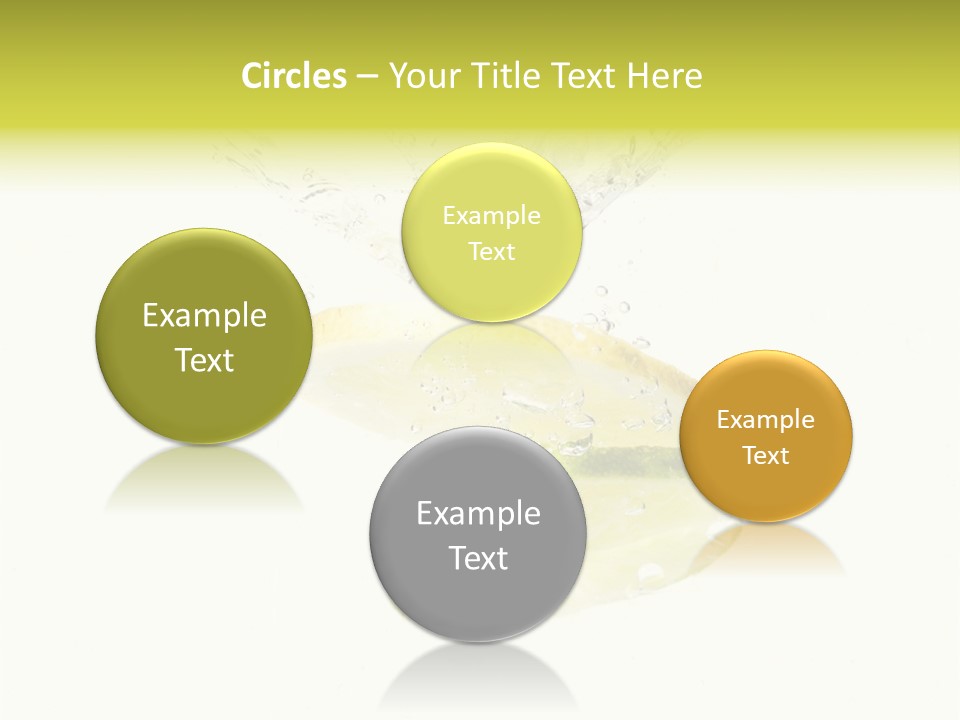 Lemon And Lime Dropped With A Splash Into Water PowerPoint Template