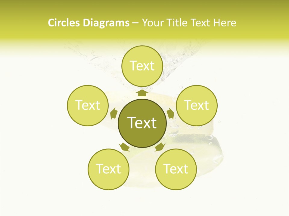 Lemon And Lime Dropped With A Splash Into Water PowerPoint Template