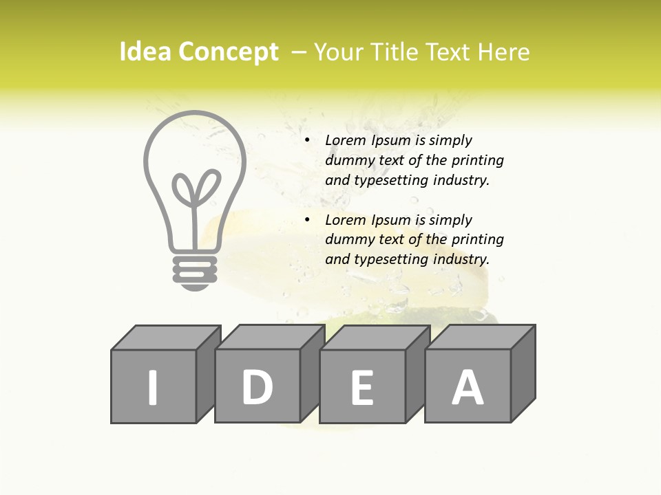 Lemon And Lime Dropped With A Splash Into Water PowerPoint Template