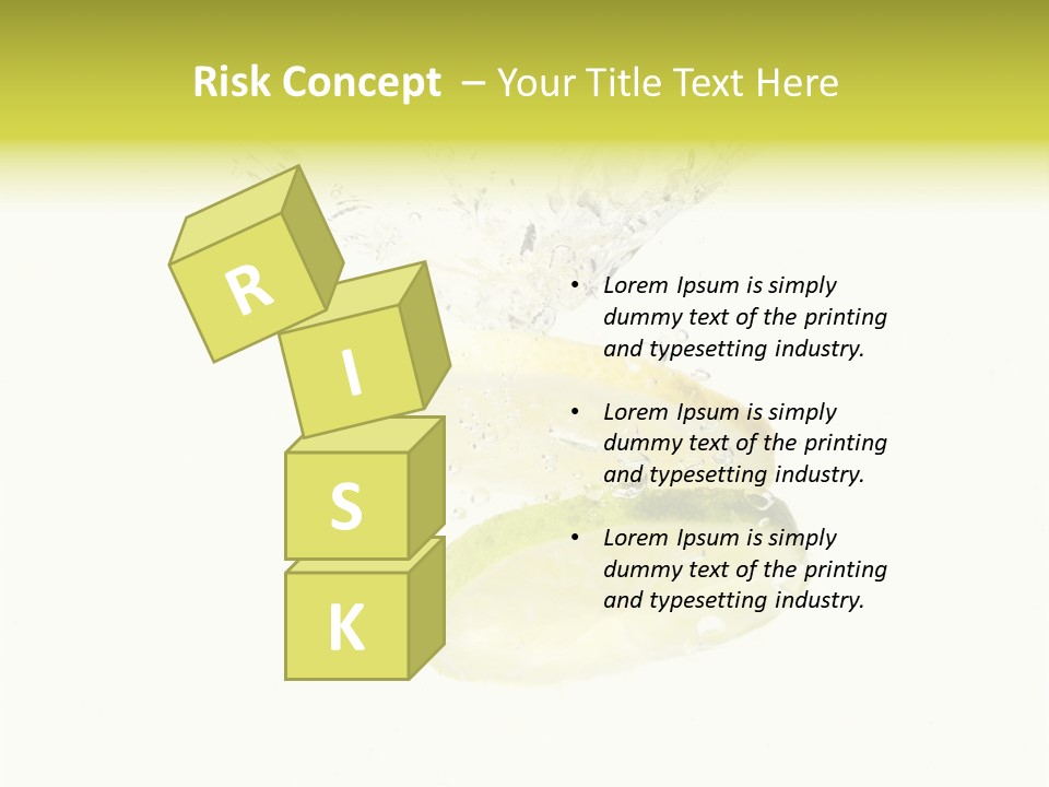 Lemon And Lime Dropped With A Splash Into Water PowerPoint Template