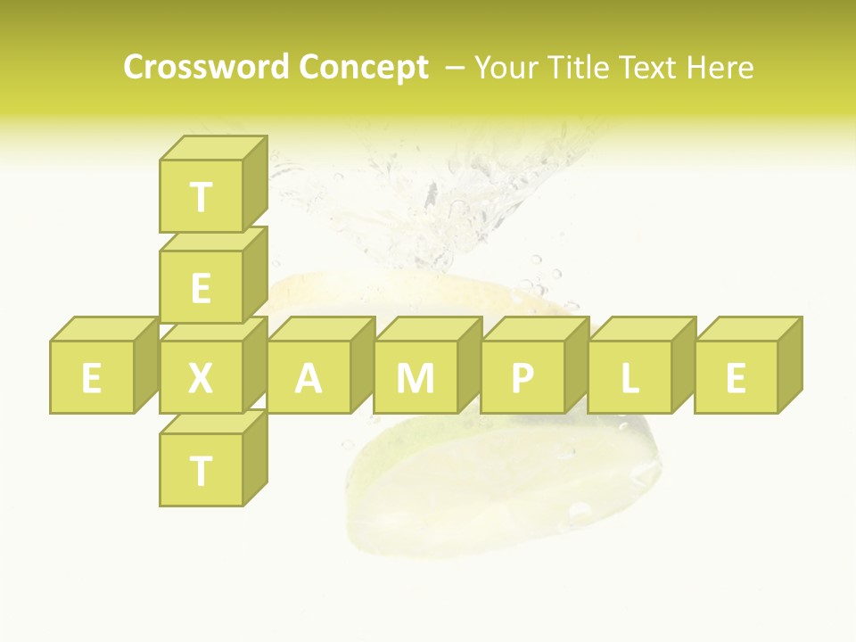 Lemon And Lime Dropped With A Splash Into Water PowerPoint Template