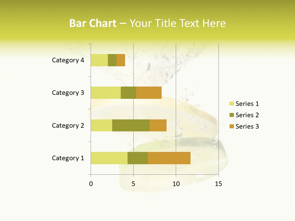 Lemon And Lime Dropped With A Splash Into Water PowerPoint Template