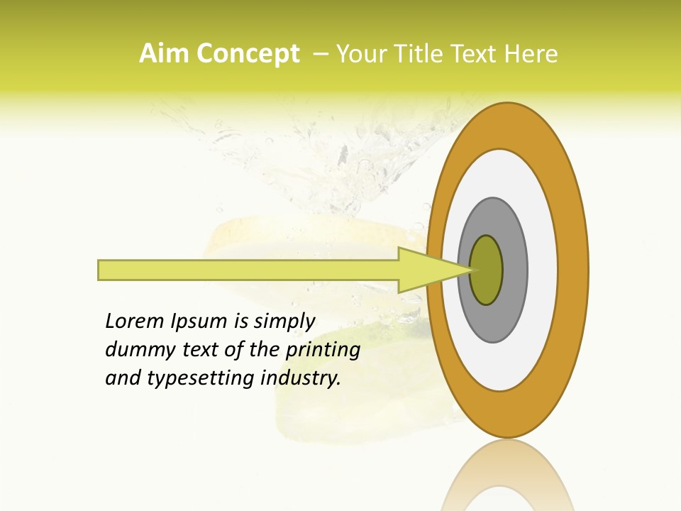 Lemon And Lime Dropped With A Splash Into Water PowerPoint Template