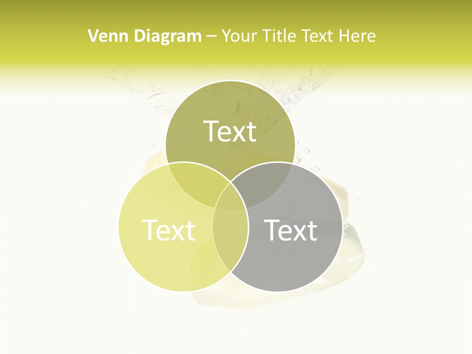 Lemon And Lime Dropped With A Splash Into Water PowerPoint Template