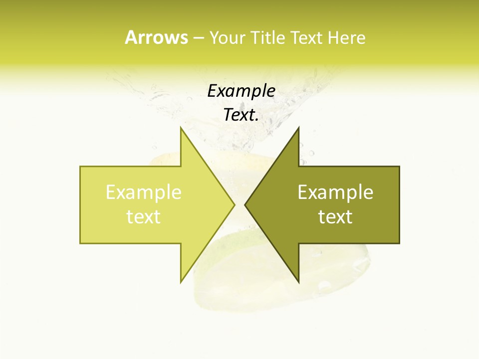 Lemon And Lime Dropped With A Splash Into Water PowerPoint Template