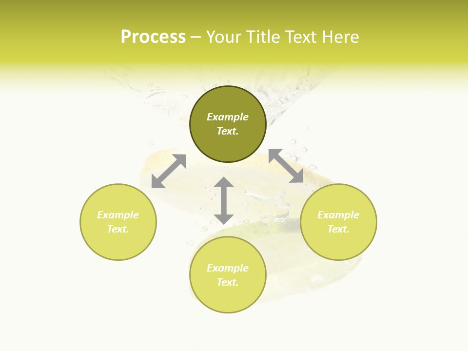 Lemon And Lime Dropped With A Splash Into Water PowerPoint Template