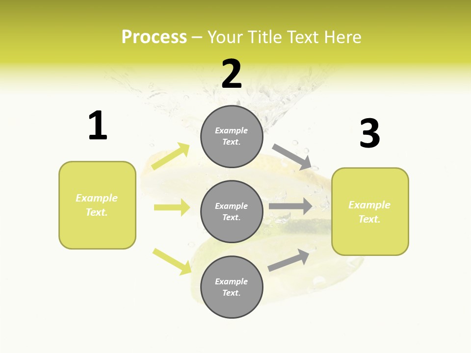 Lemon And Lime Dropped With A Splash Into Water PowerPoint Template