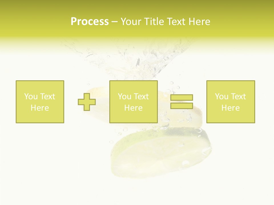 Lemon And Lime Dropped With A Splash Into Water PowerPoint Template