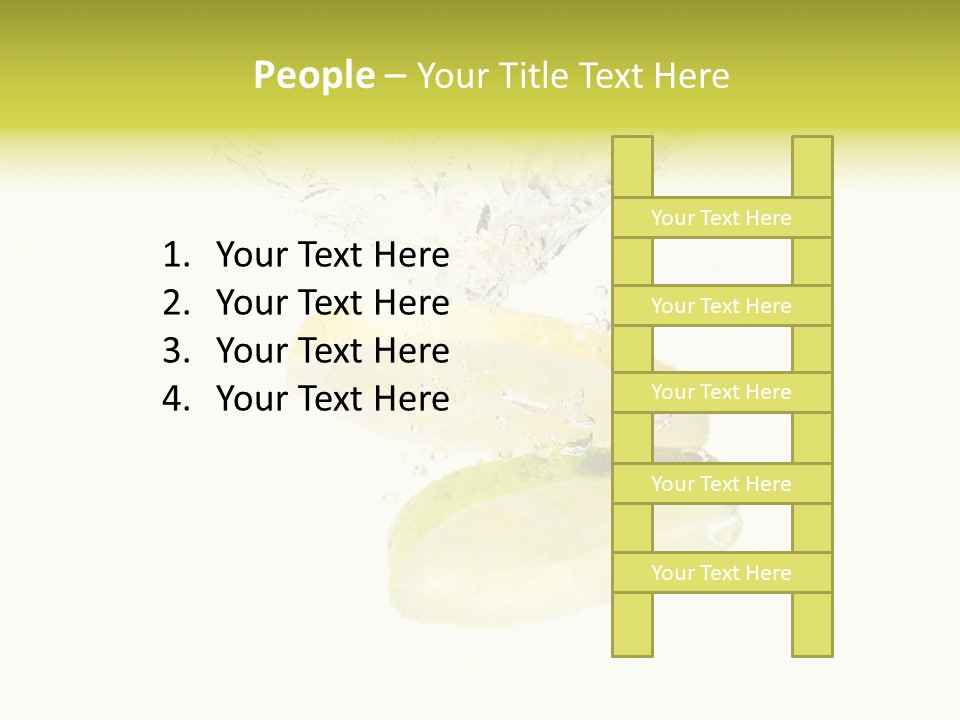 Lemon And Lime Dropped With A Splash Into Water PowerPoint Template