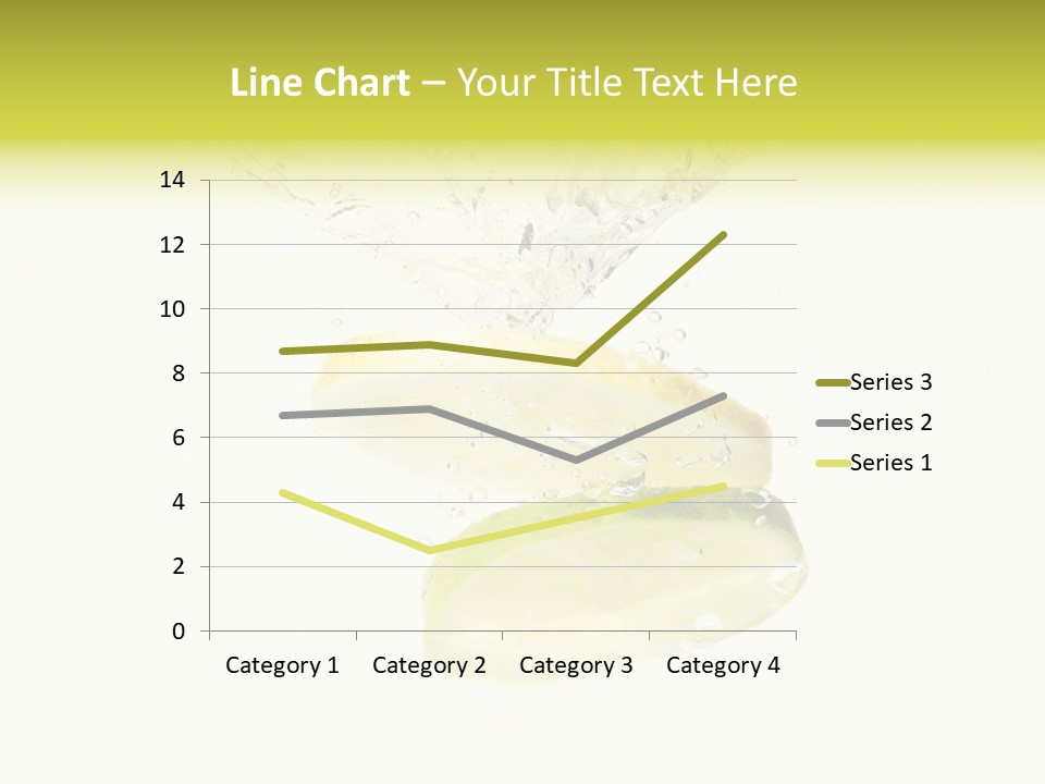 Lemon And Lime Dropped With A Splash Into Water PowerPoint Template