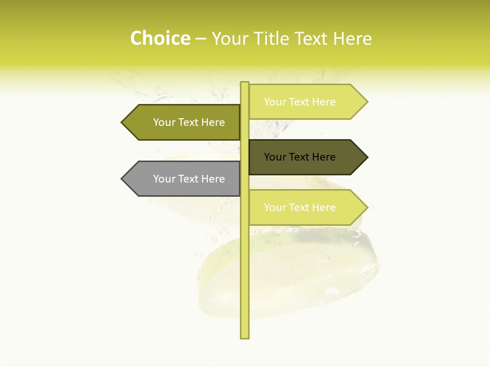 Lemon And Lime Dropped With A Splash Into Water PowerPoint Template