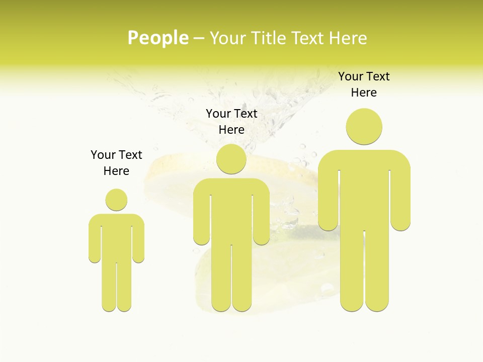 Lemon And Lime Dropped With A Splash Into Water PowerPoint Template